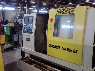 2000 HARDINGE CONQUEST TWIN TURN 65 CNC LATHE(3AXIS) | Tight Tolerance Machinery