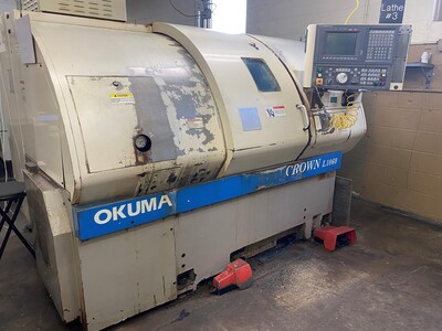 2000 OKUMA CROWN 762S CNC LATHE(3AXIS) | Tight Tolerance Machinery