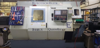 2011 EUROTECH ELITE QUATTROFLEX B446-Y2 CNC LATHE(3AXIS) | Tight Tolerance Machinery